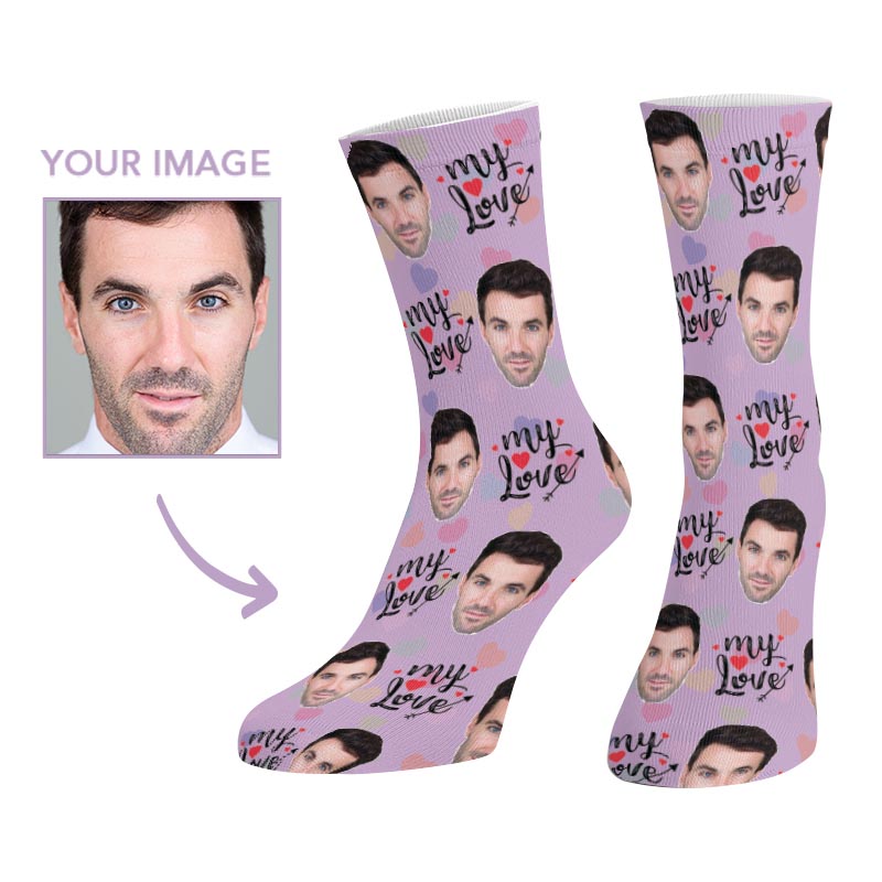 My Love Crew Socks | Valentine Socks | Love Socks | Made In Australia
